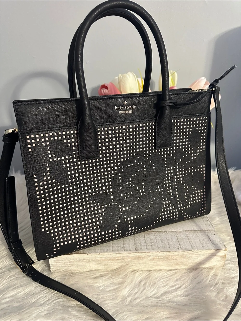 Kate spade Cameron street candace perforated rose bag